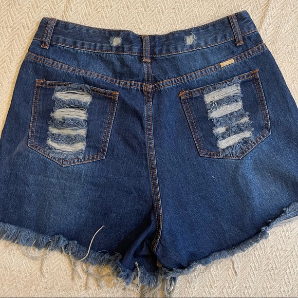 American Flag High Waist Denim Shorts NWT - Picture 5 of 6